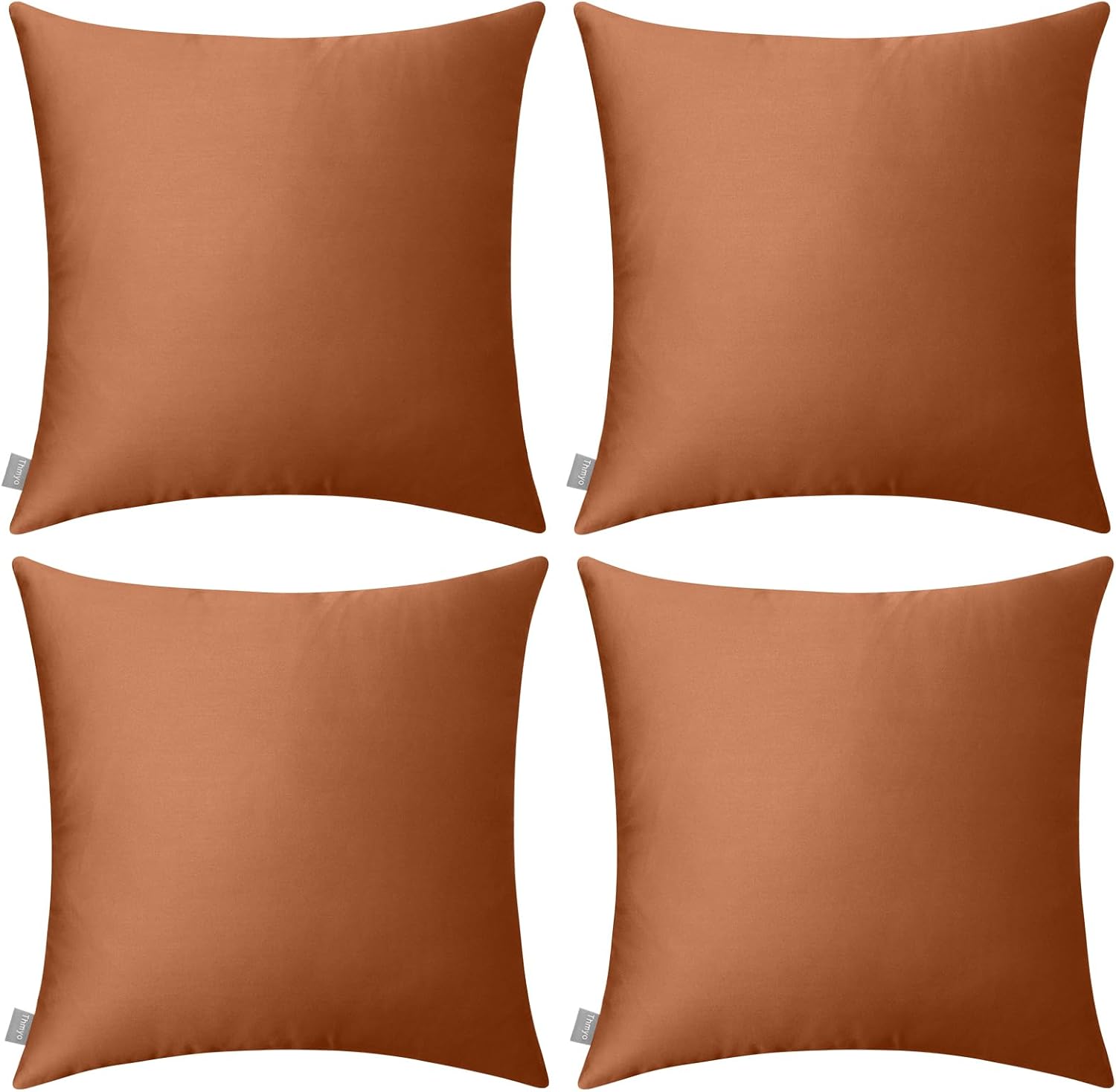 Thmyo 4-Pack 100% Cotton Comfortable Solid Decorative Throw Pillow Case, Square Cushion Cover Pillowcase Sublimation Blank Pillow Covers DI…