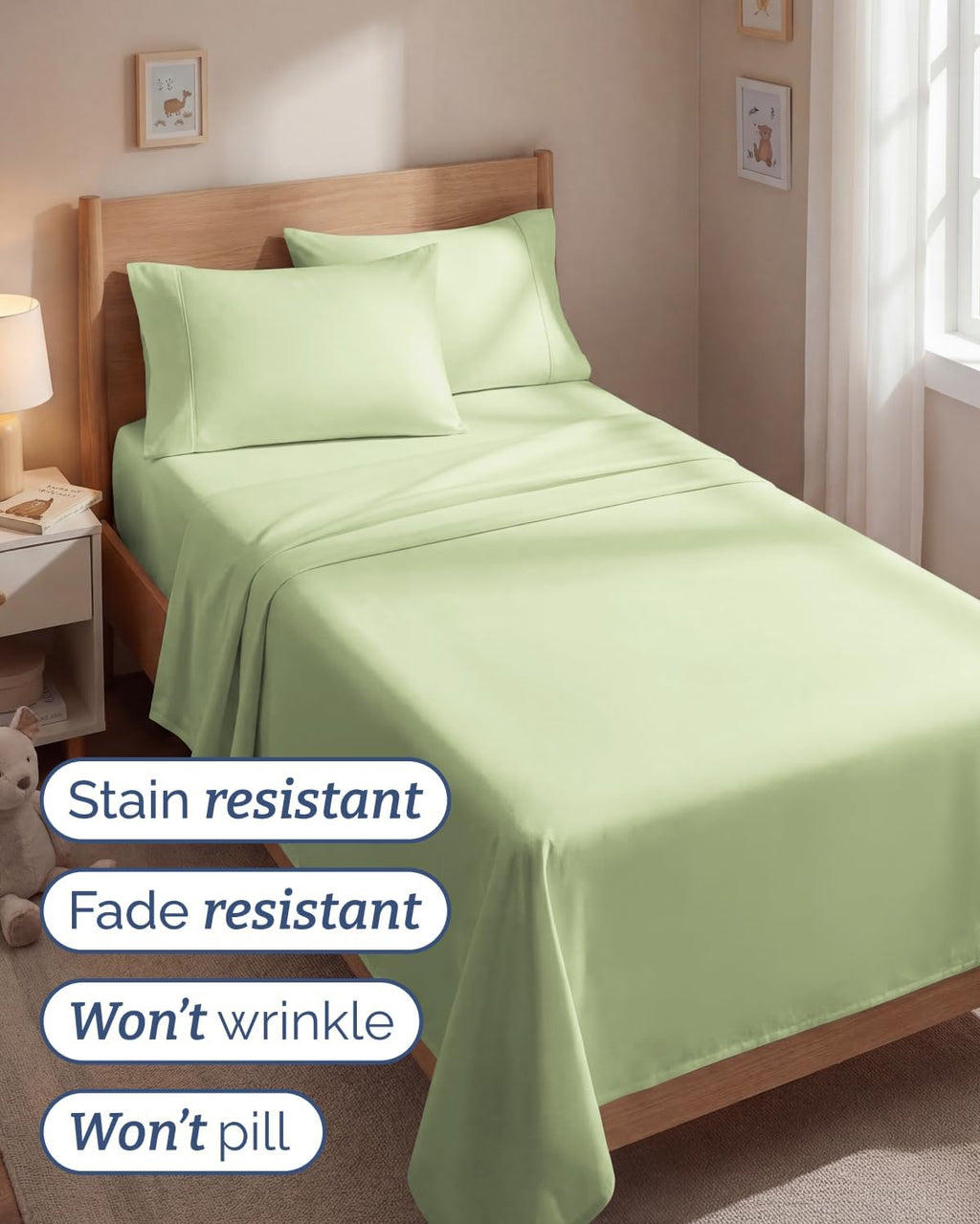 Twin 4 Piece Sheet Set - Comfy, Breathable & Cooling - Hotel Luxury Bedding for Women, Men, Kids, Teens & Children - 1 Flat & 1 Fitted…