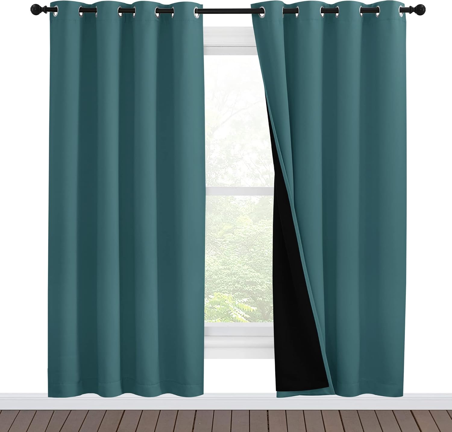 Nicetown Full Shade Curtain Panels, Pair of Energy Smart & Noise Blocking Out Blackout Drapes for Apartment Window, Thermal Insulated Guest…
