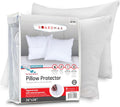 Guardmax Jersey Knitted European Pillow Protector with Zipper - 4 Pack -100% Waterproof, Bed Bug Proof, Dust Mite Proof, & Hypoallergenic P…