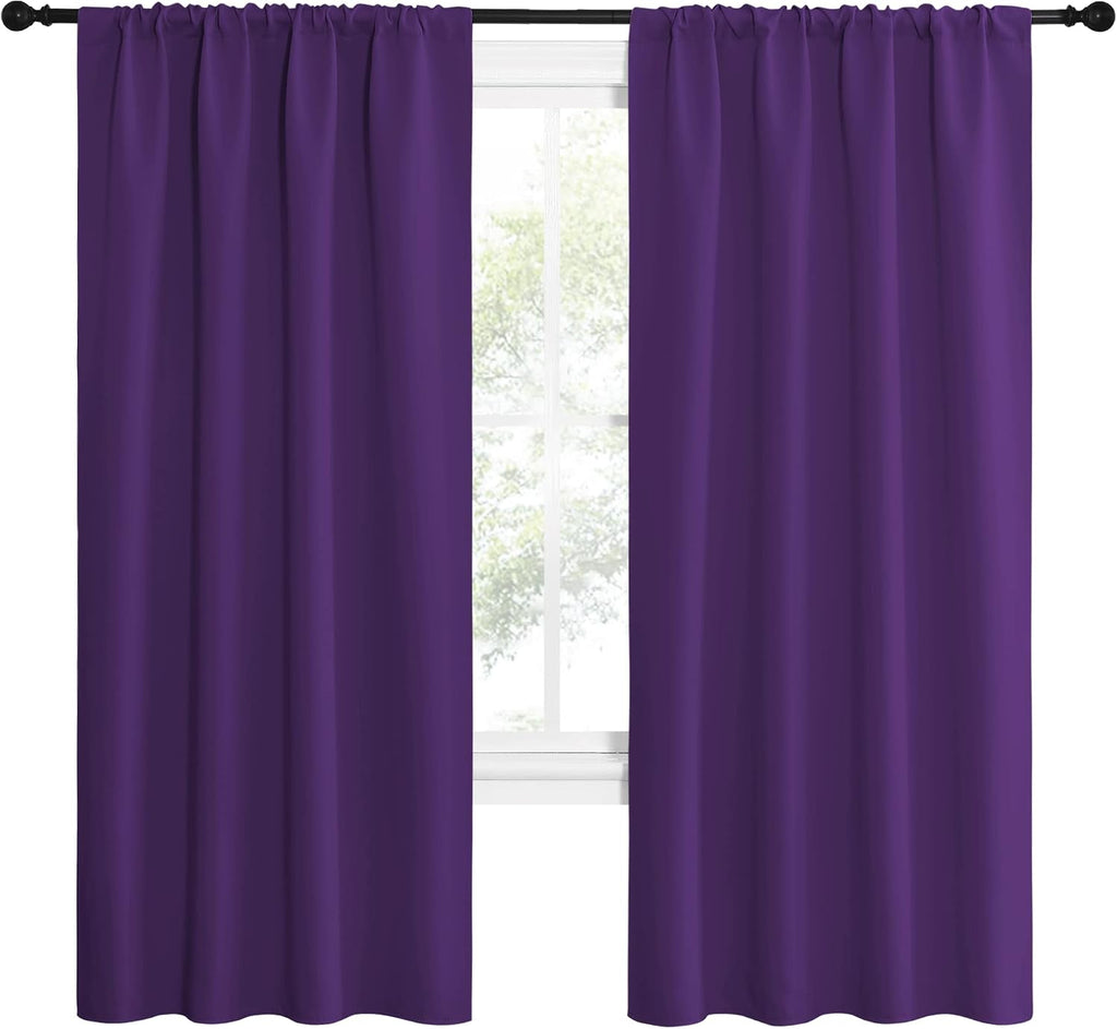 NICETOWN Blackout Curtains for Living Room - Triple Weave Home Decoration Thermal Insulated Solid Rod Pocket Blackout Drapes for…