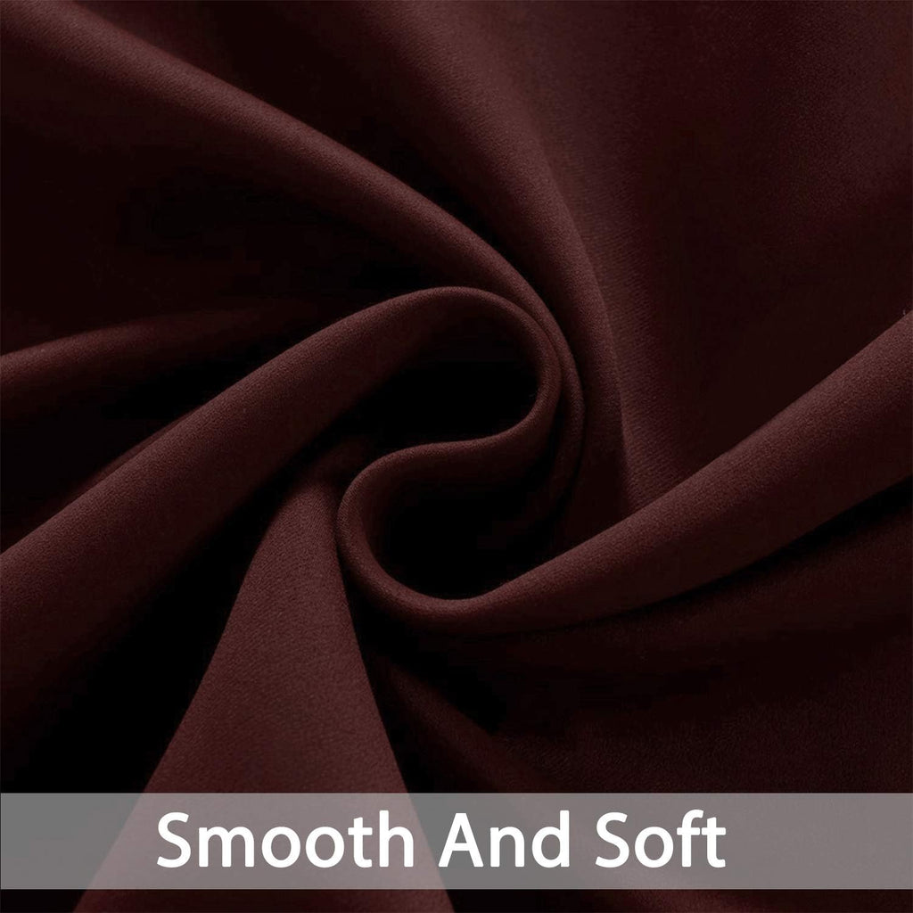 Yakamok Window Treatment Blackout Thermal Insulated Room Darkening Solid Grommet Curtains/Drapes for Bedroom Living Room (Burgundy…