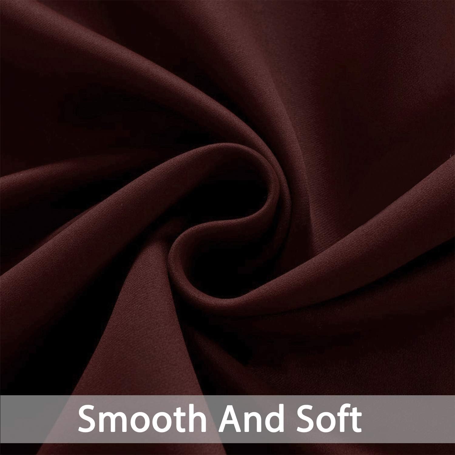 Yakamok Window Treatment Blackout Thermal Insulated Room Darkening Solid Grommet Curtains/Drapes for Bedroom Living Room (Burgundy…