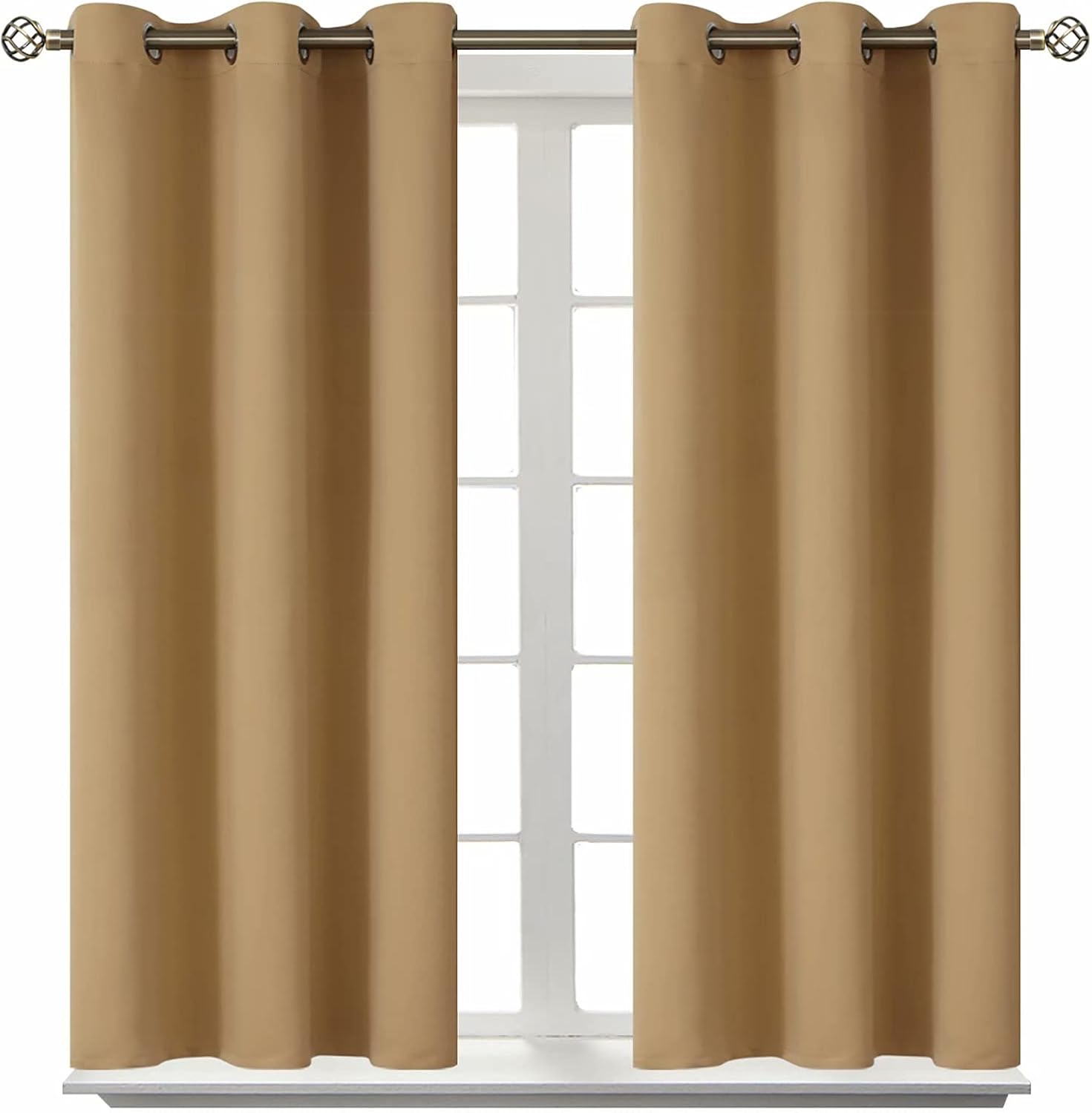BGment Blackout Curtains - Grommet Thermal Insulated Room Darkening Bedroom and Living Room Curtains, Set of 2 Curtain Panels (38 x 54 Inch…