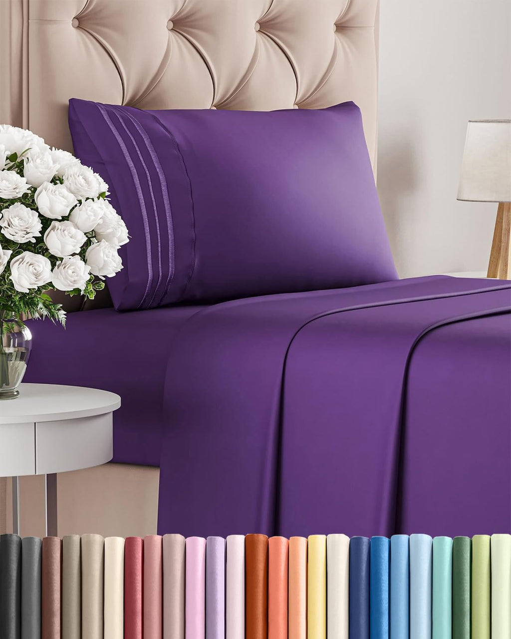Twin Size 3 Piece Sheet Set - Comfy Breathable & Cooling Sheets - Hotel Luxury Bed Sheets for Women & Men - Deep Pockets, Easy-Fit, Extra…