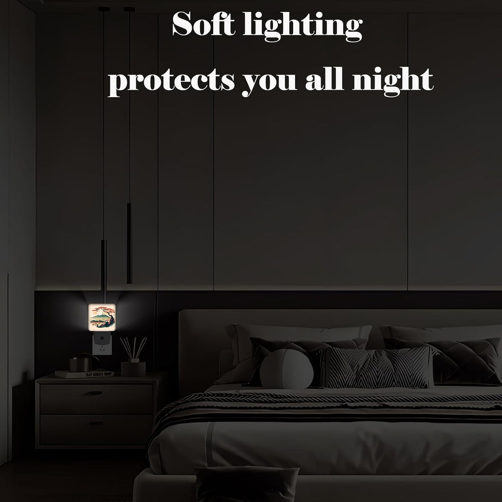 Mount Fuji Night Light, Plug-in Night Lights with Dusk to Dawn Sensor for Stairway, Hallway, Bedroom Sleep Friendly Ideal for…