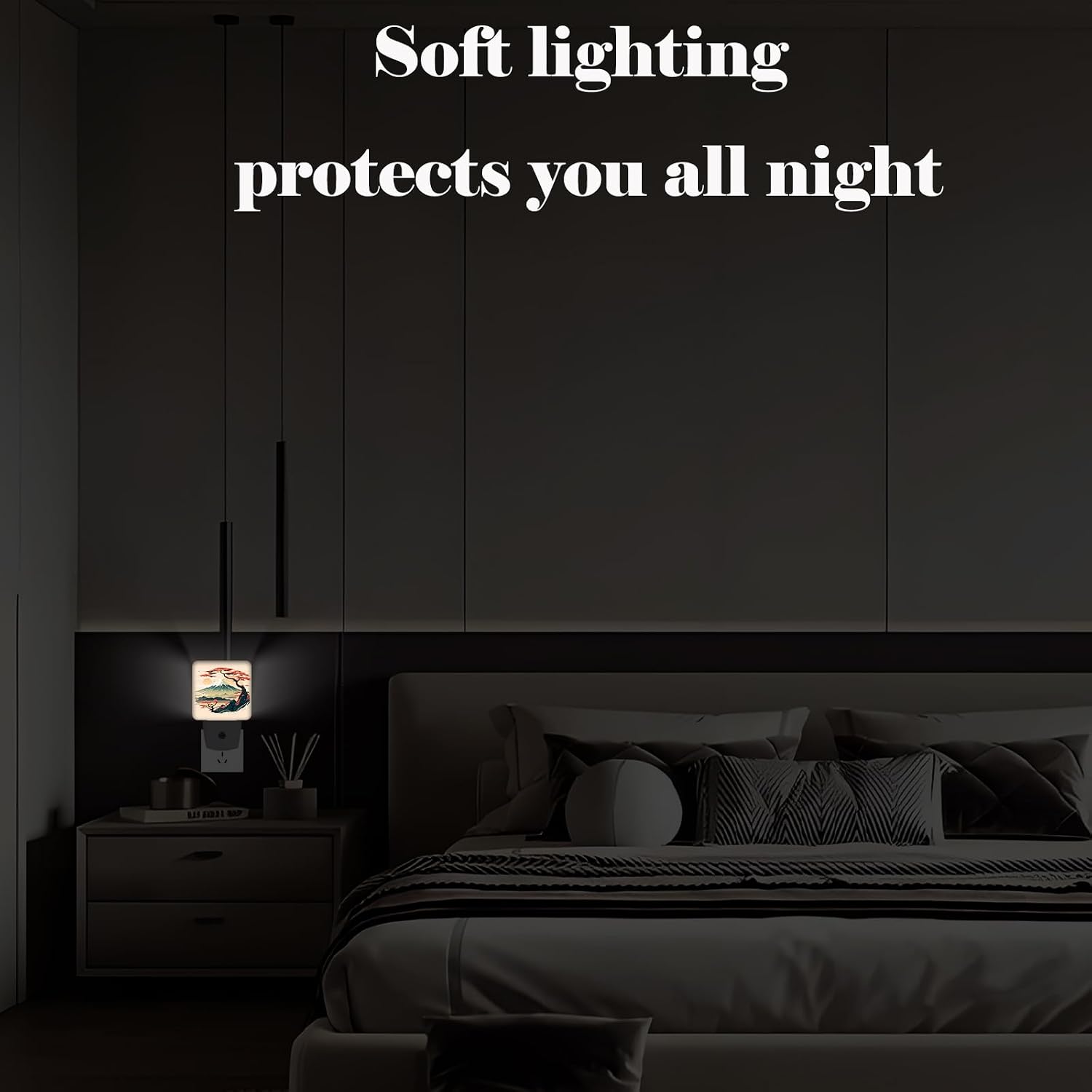 Mount Fuji Night Light, Plug-in Night Lights with Dusk to Dawn Sensor for Stairway, Hallway, Bedroom Sleep Friendly Ideal for…