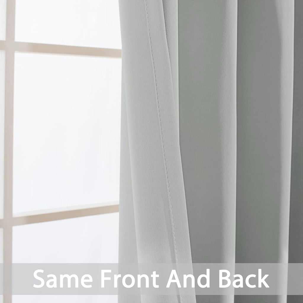 Yakamok Soft and Smooth Blackout Curtains for Bedroom - Grommet Thermal Insulated Room Darkening Curtains for Living Room, Set of 2…