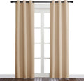 NICETOWN Beige Room Darkening Curtain and Drape, Biscotti Beige, Sold Individually, 34 inches Wide by 84 inches Long, Energy Efficient…
