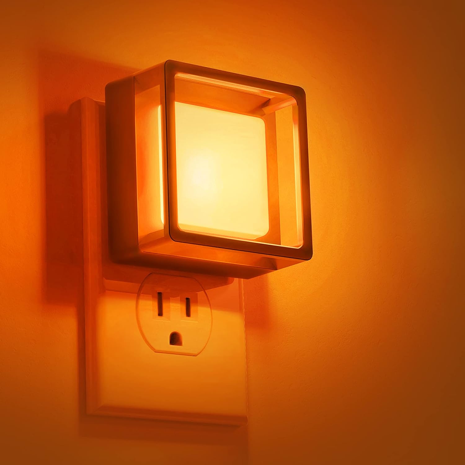 DORESshop Orange Night Light [2 Pack], Night Lights Plug Into Wall, Night Light Dusk to Dawn Sensor, LED NightLight Adjustable…