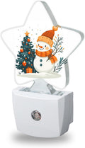 Night Lights Plug Into Wall Decorative, Cute Snowman Nightlights for Kids Bedroom, Winter Christmas Tree Energy Efficient Dusk-to-Dawn…