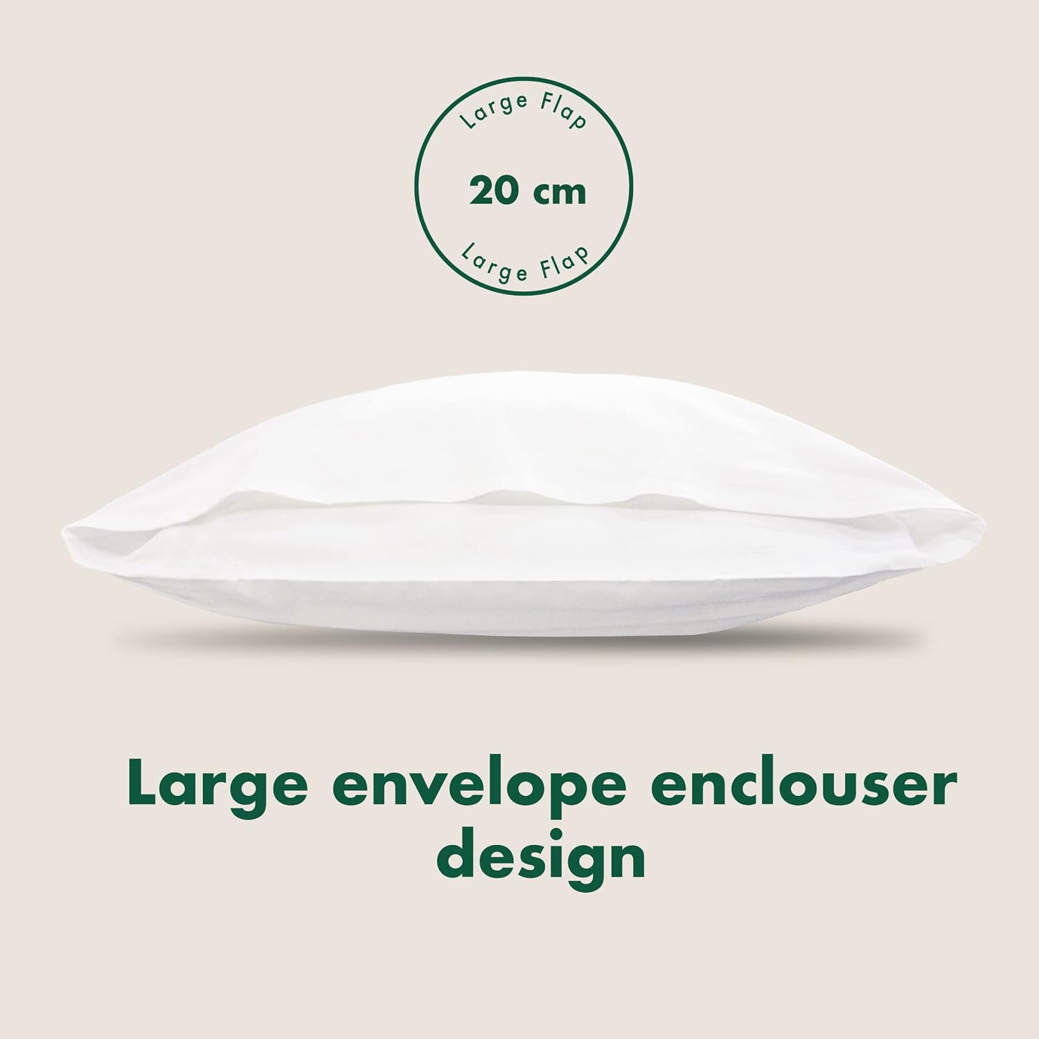linensland® Pillowcases Set of 4 – White 100% Cotton Percale – Soft & Breathable Pillow Covers – Cotton with Envelope Closure – 20" x 30"…