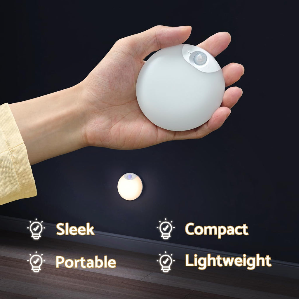 DAZZY DOT Rechargeable Night Light Motion Sensor Stair Lights Indoor Wireless, Battery Operated, Magnetic, Dimmable, for Stairway, Hall…