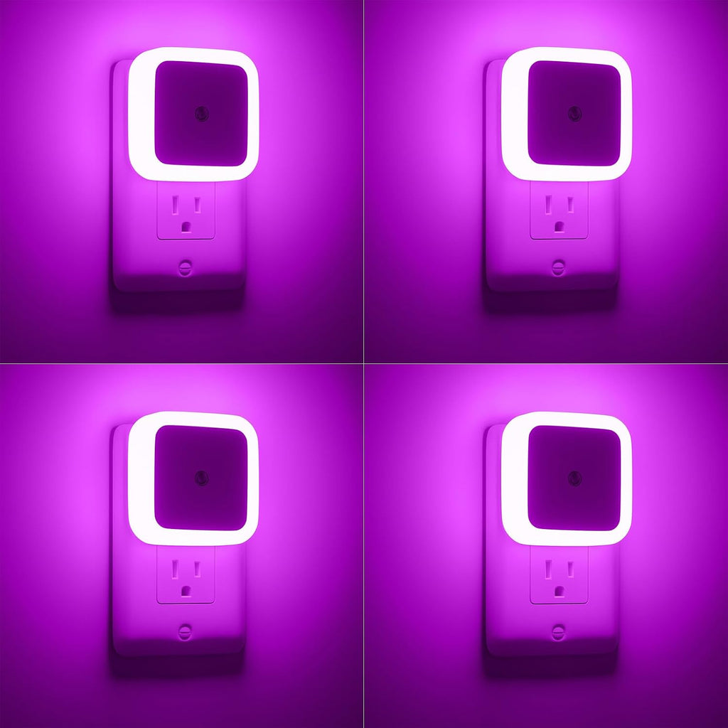 Sujeet Night Light, Night Lights Plug into Wall 4-Pack, Pink Plug in Night Light, Dusk to Dawn Night Lamp Led Night Lights for Bedroom…