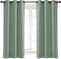 NICETOWN Greyish Green Blackout Curtain Window Drape Panel Noise Reducing Solid Grommet Top Blackout Room Darkening Curtain/Drape for…