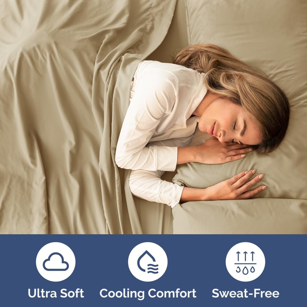 Split King Size 5 Piece Sheet Set - Comfy Breathable & Cooling Sheets - Hotel Luxury Bed Sheets for Women & Men - Deep Pockets, Easy-Fit…