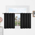 BGment Cafe Curtains 24 Inch Length for Half Window - 34 x 24 inch Short Black Out Curtains Privacy Thermal Insulated Rod Pocket and Back T…