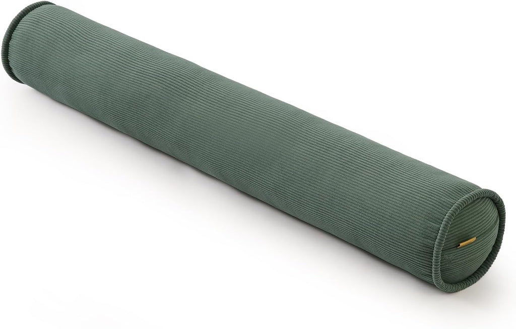 Corduroy Body Pillow, Round Bolster Cylinder Pillow for Adults, Soft Long Support Pillow for Bed & Sofa, Removable Washable Cover,59 x…