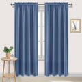 DWCN Blackout Curtains – Thermal Insulated, Energy Saving & Noise Reducing Bedroom and Living Room Curtains, Dusty Blue, W 52x L 95 Inch…