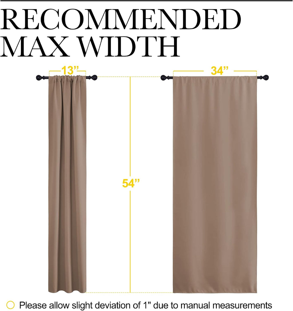 NICETOWN Kitchen Window Blackout Curtains - Window Treatment Thermal Insulated Rod Pocket Small Blackout Draperies/Drapes for…