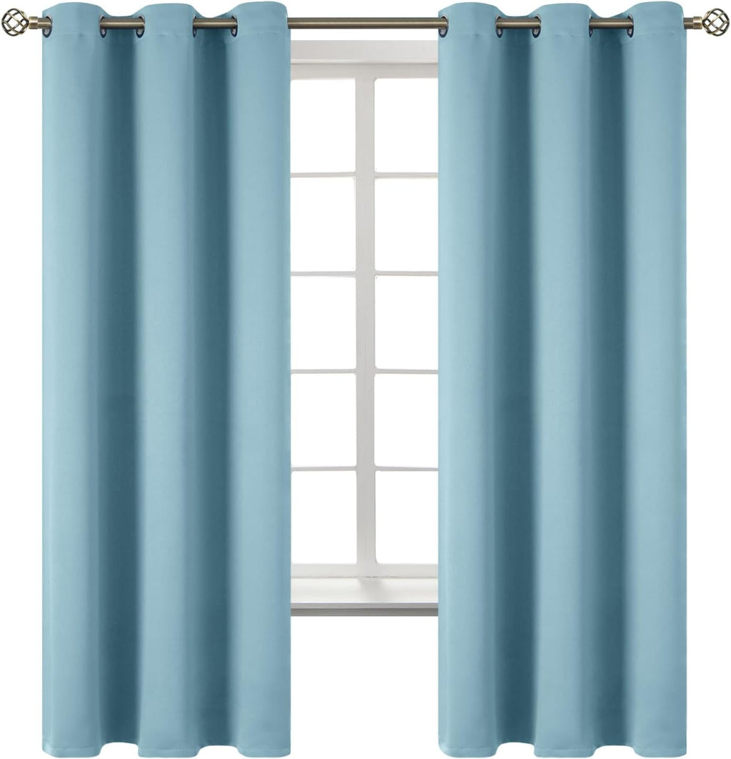 BGment Room Darkening Curtains 63 Inches Long - Grommet Thermal Insulated Drapes Window Treatment Curtains for Bedroom, 2 Panels, 42 x 63 I…