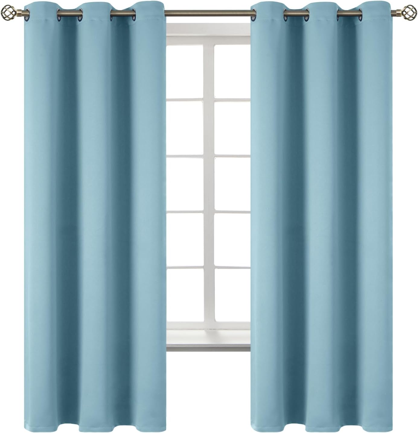 BGment Room Darkening Curtains 63 Inches Long - Grommet Thermal Insulated Drapes Window Treatment Curtains for Bedroom, 2 Panels, 42 x 63 I…