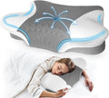 Puzzlandia Queen Size Cervical Pillow for Neck Pain, Cooling Butterfly Pillow for Side Sleepers – Adjustable Orthopedic Contour Memory Foam…