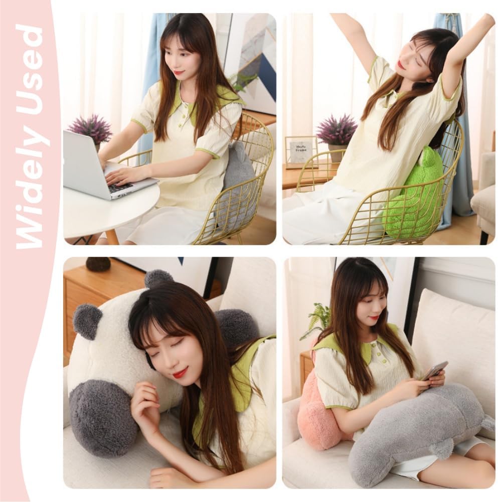 Cute Cartoon Reading Pillow Soft Bed Rest Lumbar Pillow Comfortable Bed Wedge Backrest Chair Cushion for Reading, Relaxing, Watching TV, Gaming