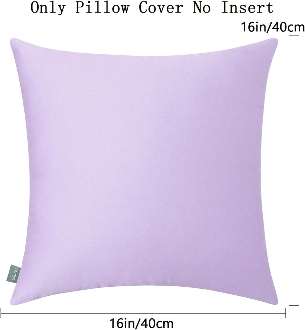 Thmyo 4-Pack 100% Cotton Comfortable Solid Decorative Throw Pillow Case Square Cushion Cover Pillowcase Sublimation Blank Pillow Covers DIY…