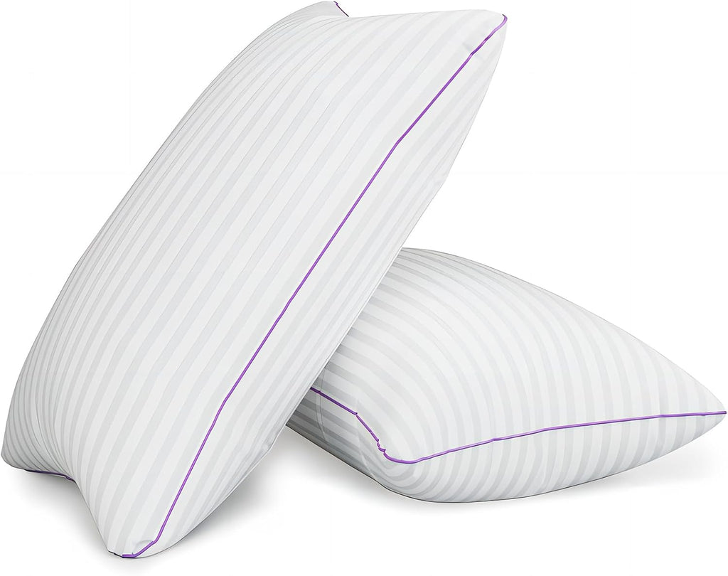 VAINOC Pillows King Size Set of 2, Breathable Hotel Collection Bed Pillows for Sleeping Medium Soft Down Alternative Microfiber Filled,20…