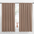 NICETOWN Kids Blackout Curtain Panels - Window Treatment Thermal Insulated Solid Rod Pocket Blackout Drapes for Bedroom (Cappuccino, Set…
