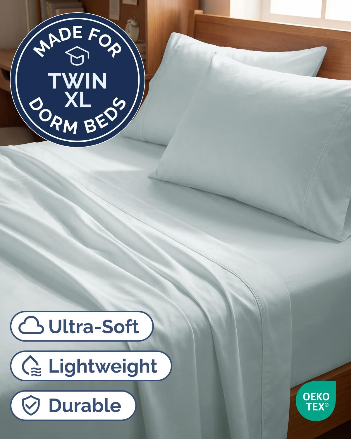 Twin XL 4 Piece Sheet Set - Comfy Breathable & Cooling - Hotel Luxury Bedding for Women, Men, Kids, Teens & Children - 1 Flat & 1 Fitted…