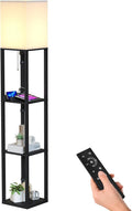 SUNMORY Shelf Lamp with Remote Control, Stepless Color Temperature & Dimmable, Floor Lamp with Shelves with 2 Usb Charging Ports and…