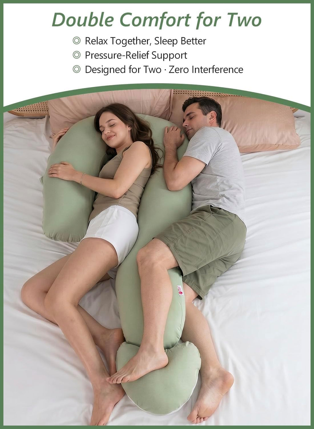 Meiz Question Mark Body Pillow for Adults & Couples - Rayon Cover Derived from Bamboo, Full Body Support for Side Sleepers, Back & Pregnanc…