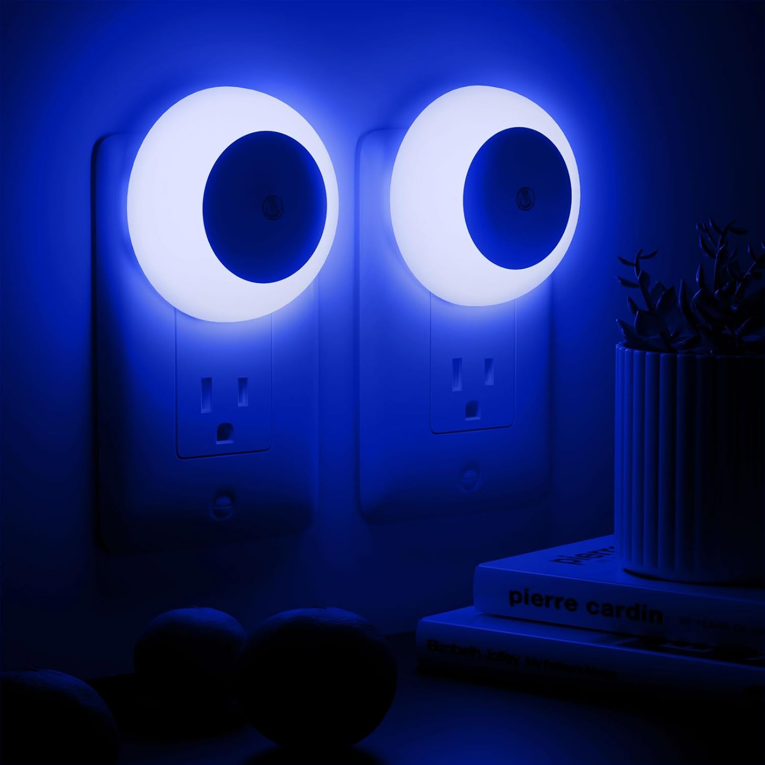 fesnne Night Light, Night Lights Plug into Wall, Dusk to Dawn Sensor, Blue Led Night Light 0.5W, 2 Pack Nightlight for Adults, Bedroom…