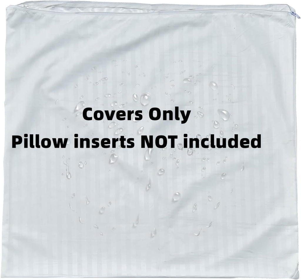 Kingnex Feather Proof 30x30 Euro Pillow Protectors Waterproof Cover for Goose Down Square Throw Pillows 1 Pack 30