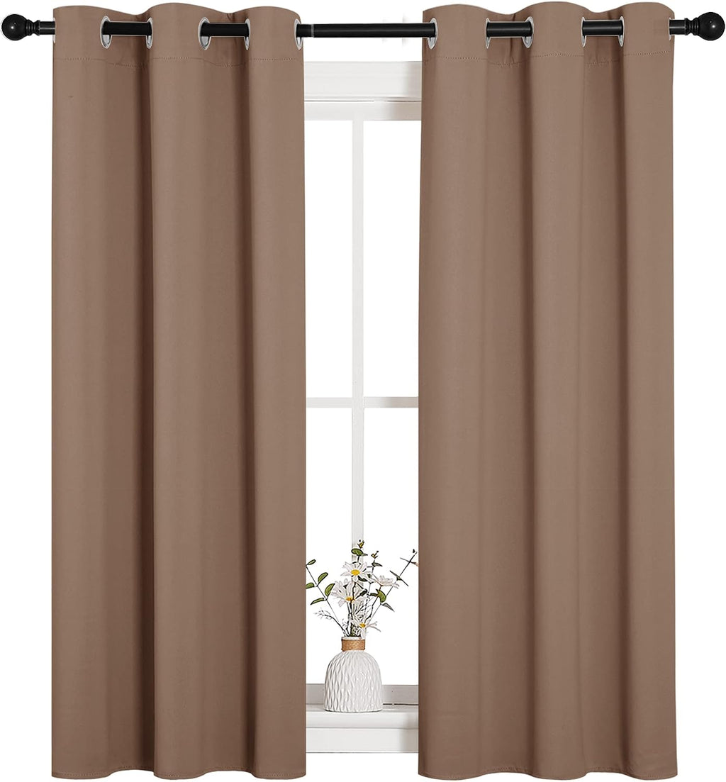 NICETOWN Window Draperies Room Darkening Curtain Panels, Window Treatment Thermal Insulated Solid Grommet Drapes for Bedroom (One Pair…