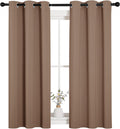 NICETOWN Window Draperies Room Darkening Curtain Panels, Window Treatment Thermal Insulated Solid Grommet Drapes for Bedroom (One Pair…