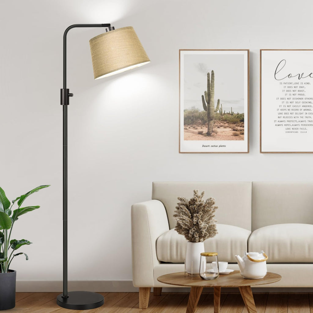 Nintiue Dimmable Floor Lamp, 1000 LM LED Edison Bulb Included, Arc Floor Lamps for Living Room Modern Standing Lamp Tall Lamps for Living…