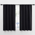 NICETOWN Black Out Short Curtain Panels for Kitchen - Energy Smart Decoration Thermal Insulating Blackout Drapes/Draperies for Bathroom…