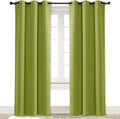 NICETOWN Green Curtain for Bedroom 84 inches Window Treatment Thermal Insulated Solid Grommet Blackout Drapery/Drape for Doors (1 Panel…