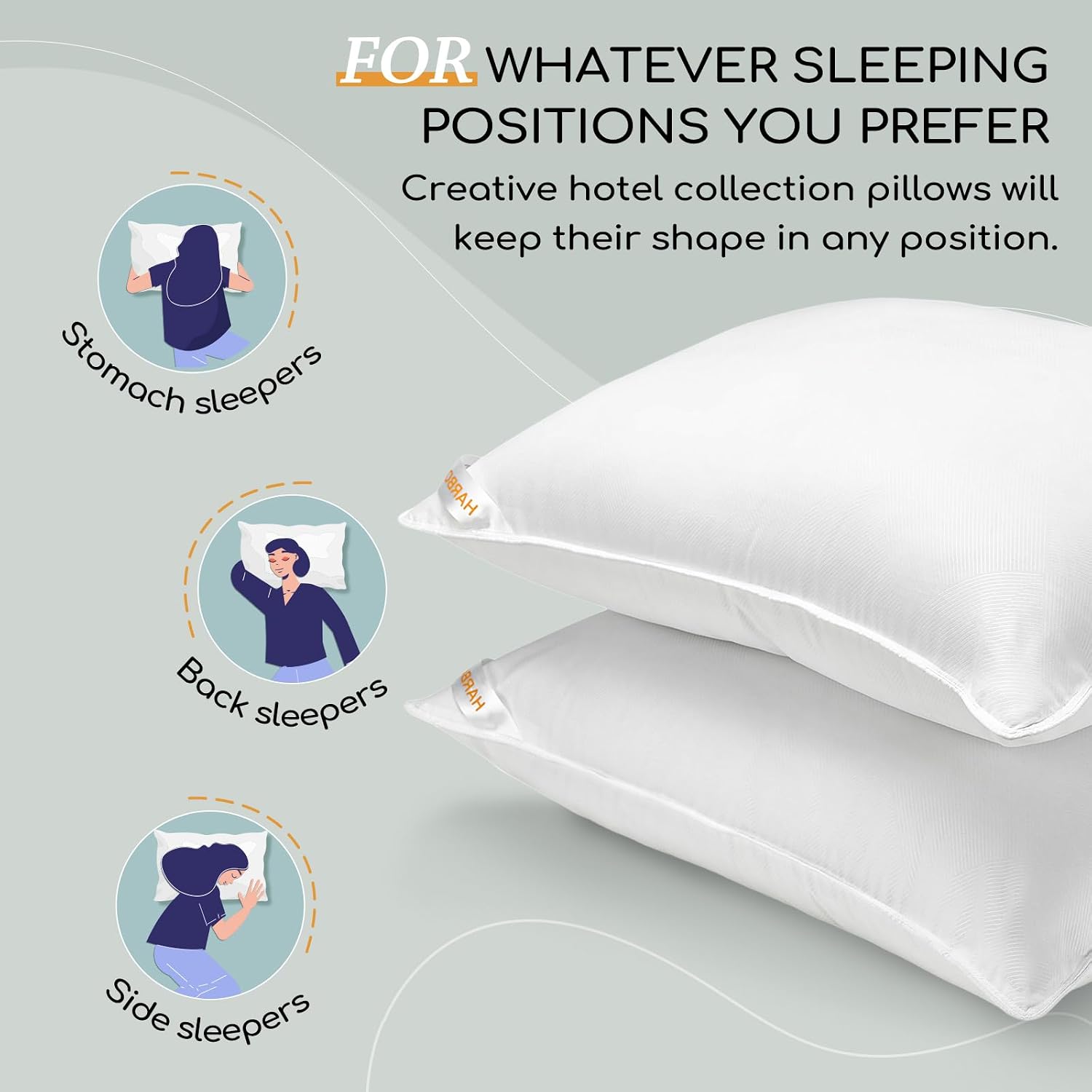 Harborest King Size Bed Pillows Set of 2 - Luxury Hotel Collection Down Alternative Pillows for Sleeping, 20 x 36 Inches 36 Inches
