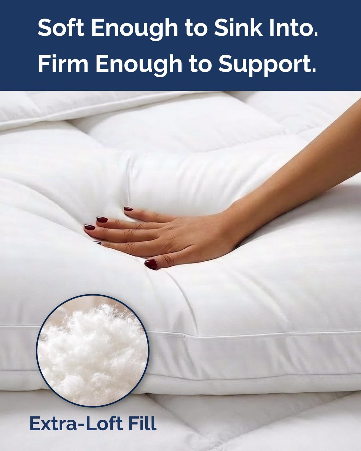 CGKUnlimited Bed Pillows for Sleeping Queen Size Set of 2 - Super Soft & Fluffy w/ Down Alternative Filling - Hotel Luxury Quality, Gussete…