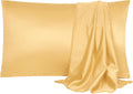 uxcell 2 Pack Silk Satin Pillowcase for Hair and Skin, Cool, Silky, Soft Breathable Pillow Cases King Size 20x36 Inch Sateen Pillowcase Cha…