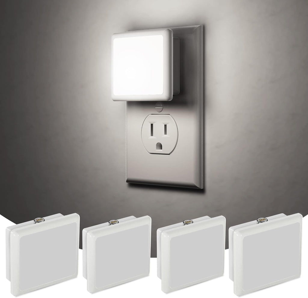 JandCase LED Night Light, Night Light Plug into Wall with Light Sensors[4 Pack], 5000K Daylight, Small Nightlight for Kids…