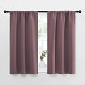 NICETOWN Kitchen Curtains, Short Blackout Curtains & Drapes, Small Window Draperies for Dining Room, Cupboard (Dry Rose, 34" W by 45" L…