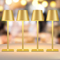 Yogaret 4 Pack Gold Rechargeable Led Cordless Table Lamps, Cordless Lamp with 6000mAh Battery Operated, Wireless Lamp for Restaurant Home…