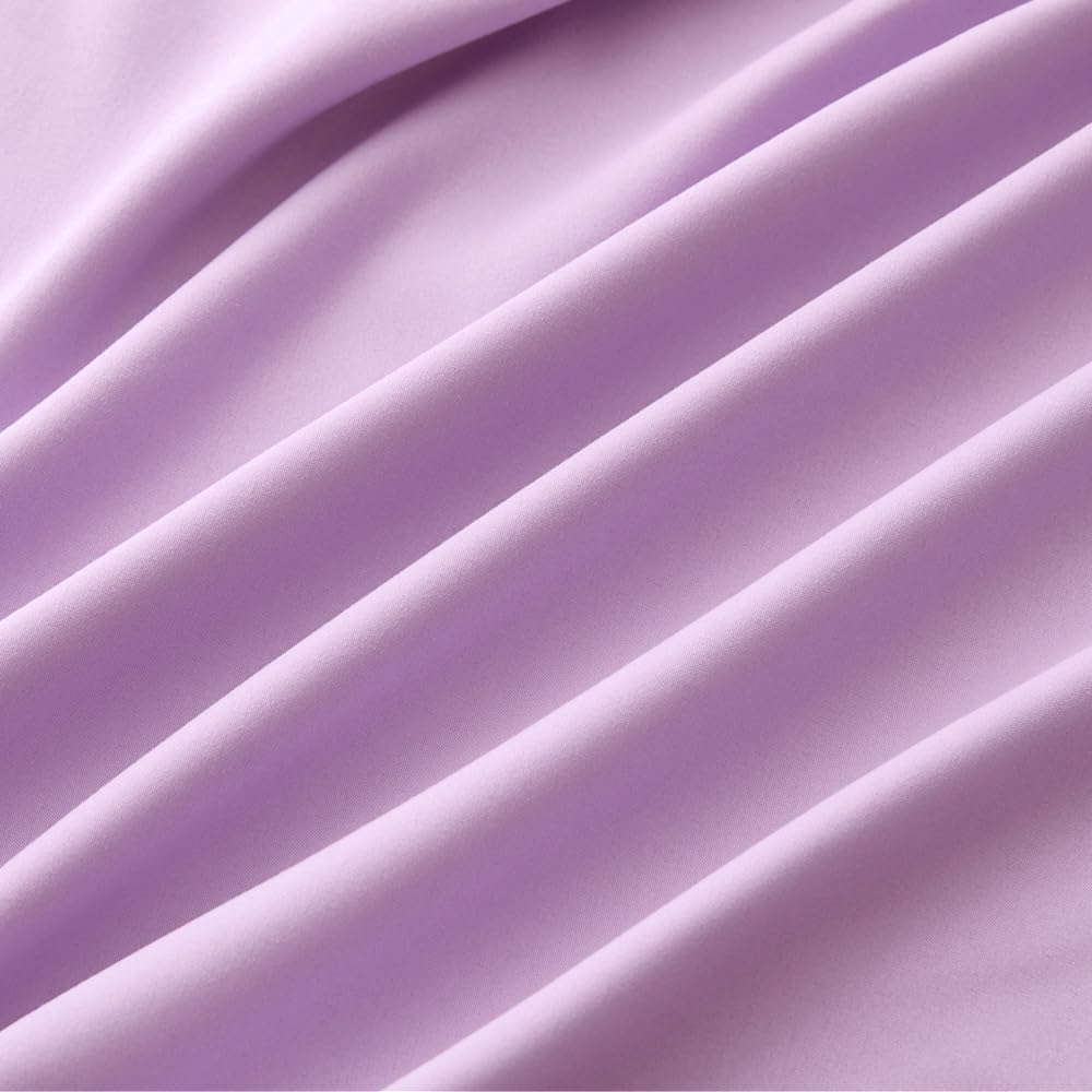 Sewdudely Standard Pillow Cases Set of 2, 20x26 Microfiber Ruffle Pillowcases Purple Pillow Shams, Soft Breathable and Non Shrinking…