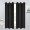 Yakamok Blackout Curtains for Bedroom - Grommet Thermal Insulated Room Darkening Curtains for Living Room, Set of 2 Panels (38 x 54Inch…