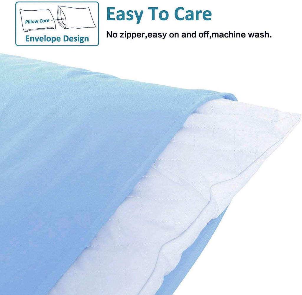 Ntbay Standard Pillowcase Set - 2 Pack Brushed Microfiber 20x26 Pillowcases - Soft, Wrinkle-Free, Fade-Resistant, Stain-Resistant, Sky Blue…